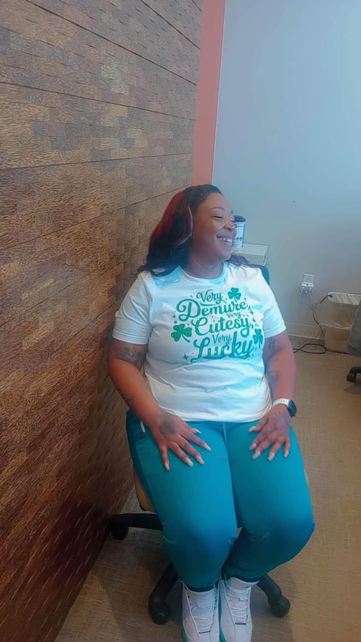 Custom "Very Demure, Very Cutesy, Very Lucky" t-shirt